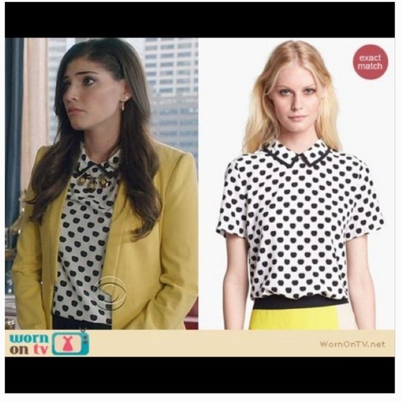 Kate Spade Sierra Apple Print Top blouse 2 nwot - Picture 8 of 13